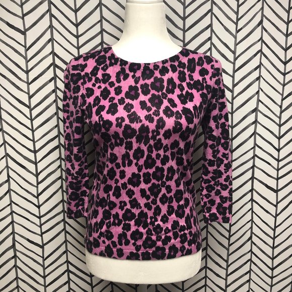 Ann Taylor Sweaters - Ann Taylor Purple Leopard Print Sweater